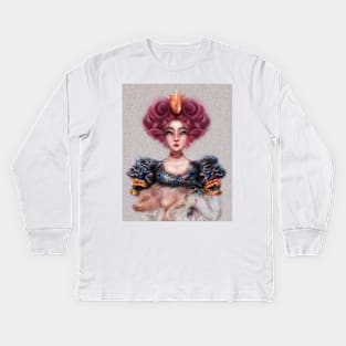 Red Queen from Alice in Wonderland Illustration Kids Long Sleeve T-Shirt